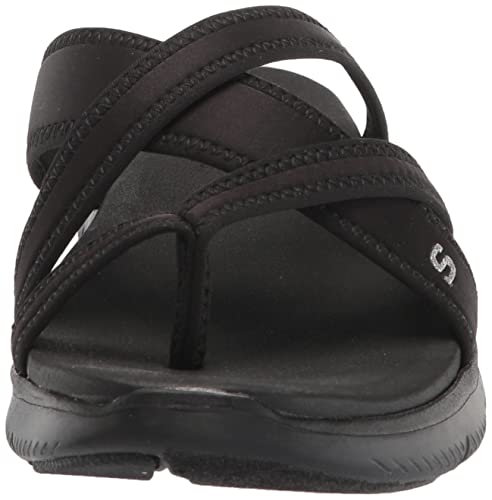 Skechers Women's Sporty Sandal Sport, Black/Black, 8