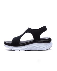 skechers women's sporty sandal sport, black, 10