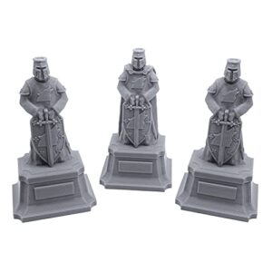 endertoys ulvheim statues on pedestals by terrain4print, 3d printed tabletop rpg scenery and wargame terrain for 28mm miniatures