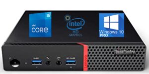 lenovo thinkcentre m700 tiny desktop computer, intel core i5-6500t upto 3.1ghz, 16gb ram, 512gb ssd, 4k 3-monitor support displayport, vga, hdmi, ac wi-fi, bluetooth - windows 10 pro (renewed)