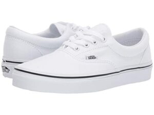 vans unisex era sneakers, true white, size 6.5