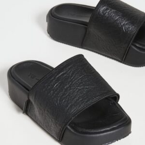 adidas Women's Y-3 Slides, Black/Black/Corewhite, 5.5 Medium US
