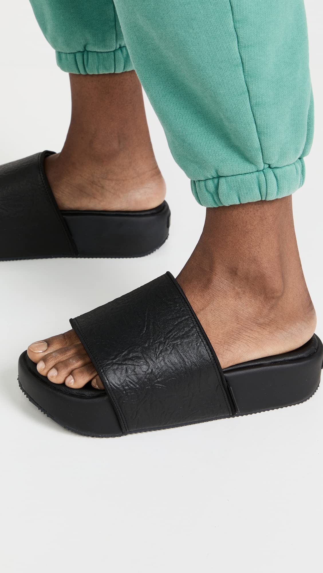 adidas Women's Y-3 Slides, Black/Black/Corewhite, 5.5 Medium US