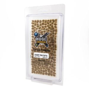 Huge Miniatures Mini Tufts, Desert Static Grass for Historical Model Miniature Basing by Huge Minis 200+ Self-Adhesive Grass Tufts