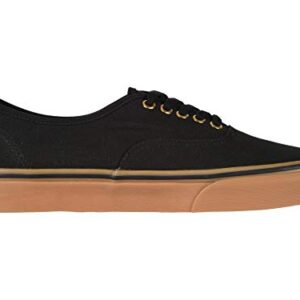 Vans Unisex Authentic Sneaker, Black/Rubber, Size 6