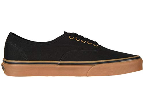 Vans Unisex Authentic Sneaker, Black/Rubber, Size 6