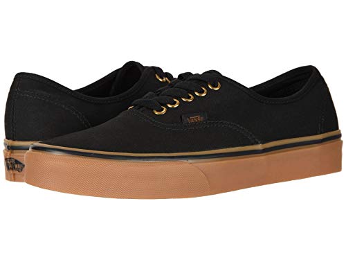 Vans Unisex Authentic Sneaker, Black/Rubber, Size 6