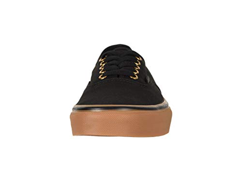 Vans Unisex Authentic Sneaker, Black/Rubber, Size 6