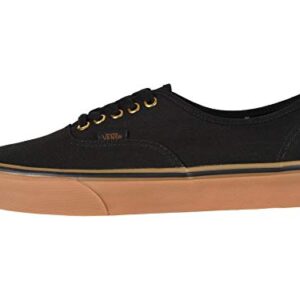 Vans Unisex Authentic Sneaker, Black/Rubber, Size 6