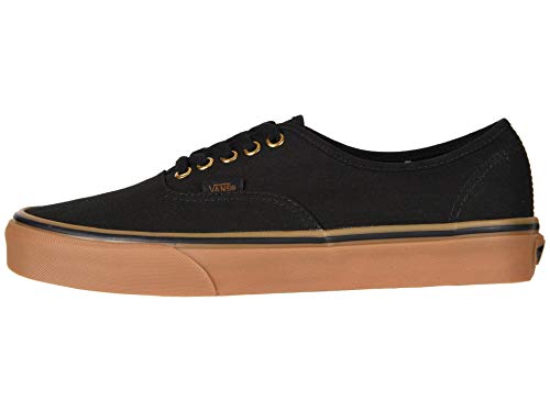 Vans Unisex Authentic Sneaker, Black/Rubber, Size 6