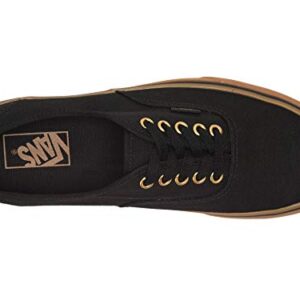 Vans Unisex Authentic Sneaker, Black/Rubber, Size 6