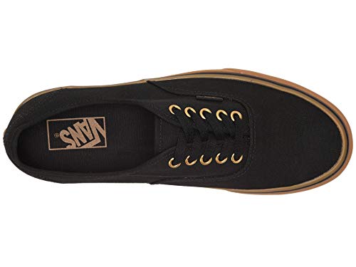 Vans Unisex Authentic Sneaker, Black/Rubber, Size 6