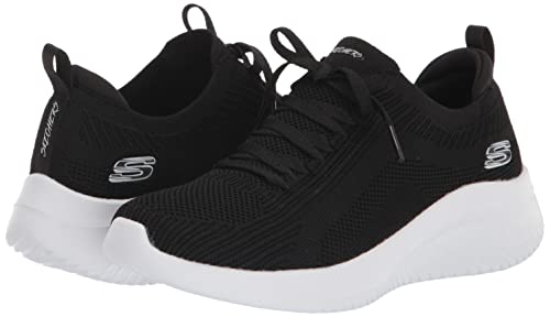 Skechers Sport Women's Women's Big Plan Sneaker, Black/White=BKW, 8.5