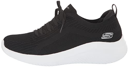 Skechers Sport Women's Women's Big Plan Sneaker, Black/White=BKW, 8.5