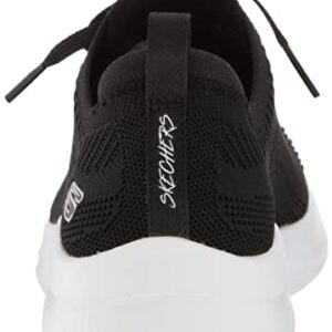 Skechers Sport Women's Women's Big Plan Sneaker, Black/White=BKW, 8.5