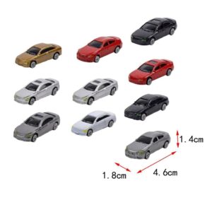 AMLESO 10Pieces HO Scale Model Vehicle Car 1:87 Architecture Model Train