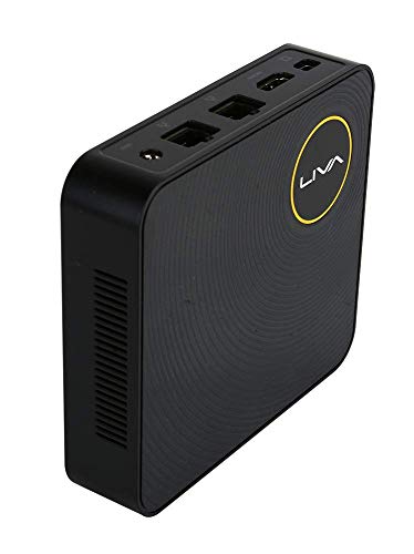 ECS Elitegroup Liva Z Mini PC Computer Intel Celeron N3350 Dual-core, 4GB DDR3L/64GB eMMC, Type C Port, 4K@60Hz HDMI+mDP, WiFi, Ethernet, Dual Monitor Support (Liva Z N3350), Black