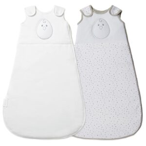 nested bean zen sack® 2-pack | infant sleep sacks | baby 0-6m | tog 0.5 (classic) & 2.5 (winter) | 100% cotton | eases transition after swaddle | aids self-regulation | 2-way zipper | machine washable