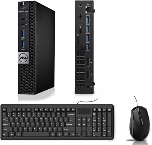 Dell OptiPlex 5050 Micro Form Factor (Intel Core i5-6500T, 16GB DDR4, 256GB SSD) WiFi, DP, HDMI, Windows 10 Pro (Renewed)