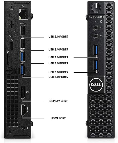 Dell OptiPlex 5050 Micro Form Factor (Intel Core i5-6500T, 16GB DDR4, 256GB SSD) WiFi, DP, HDMI, Windows 10 Pro (Renewed)