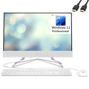 hp all-in-one 22" desktop computer, amd athlon gold 3150u processor, radeon graphics, 4 gb ram, 256 gb ssd, windows 11 home ( 22-df0222, snow white)