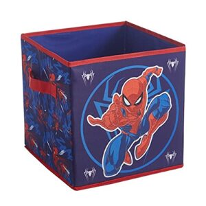 Marvel Spiderman Glow in The Dark Collapsible Storage Cubes, Set of 2, 10"x10"