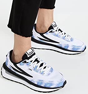 Fila Women's Renno Tie Dye Sneakers, White/Cobalt Blue/Storm Blue, 7 Medium US