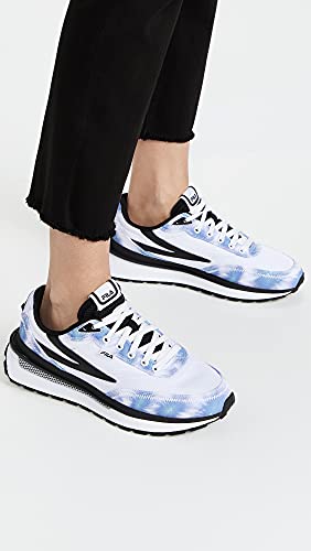 Fila Women's Renno Tie Dye Sneakers, White/Cobalt Blue/Storm Blue, 7 Medium US