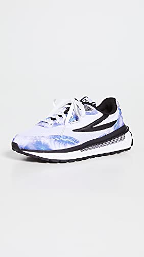 Fila Women's Renno Tie Dye Sneakers, White/Cobalt Blue/Storm Blue, 7 Medium US