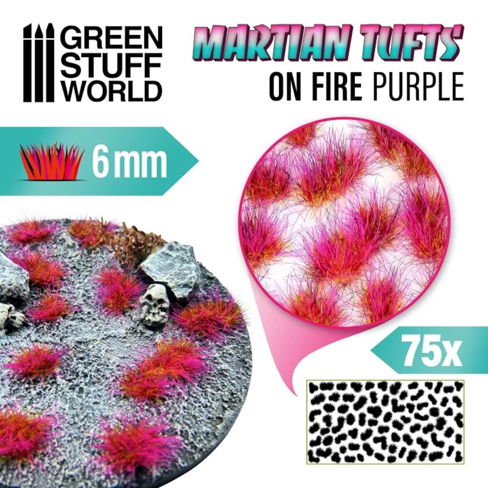 Green Stuff World Martian Fluorescent Tufts On Fire Purple 10679