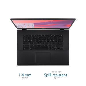 ASUS Chromebook CX1, 15.6" Full HD NanoEdge Display, Intel Celeron N3350 Processor, 64GB eMMC Storage, 4GB RAM, Spill-Resistant Keyboard, Chrome OS, Mineral Gray, CX1500CNA-WS44F