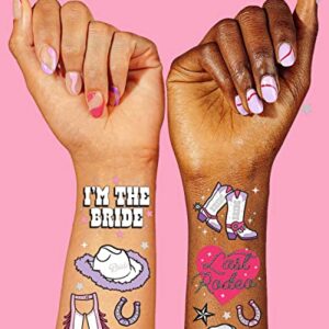 xo, Fetti Last Rodeo Bachelorette Temporary Tattoos - 48 Glitter Styles | Giddy Up Bach Party Decoration, Cowgirl, Bridesmaid Favor, Bride to Be Gift + Bridal Shower Supplies