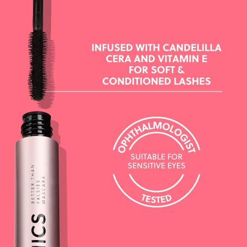 ForChics Better Than Falsies Mascara | Eyelash Growth Mascara that Heals | Volume & Length | Moisturizing Black Mascara for Sensitive Eyes