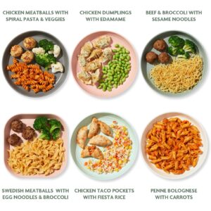 Nurture Life Healthy Toddler & Kid Food Favorites 6-Meal Variety Pack (including Chicken Meatballs and Pasta), Organic Focus