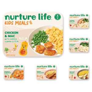 nurture life healthy toddler & kid food favorites 6-meal variety pack (french toast & chicken nuggets), organic focus