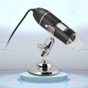 fasj computer usb camera, adjustable macro lens digital microscope, 1600x for dynamic video recording taking photos