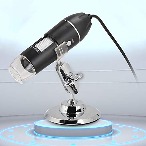 FASJ Computer USB Camera, Adjustable Macro Lens Digital Microscope, 1600X for Dynamic Video Recording Taking Photos