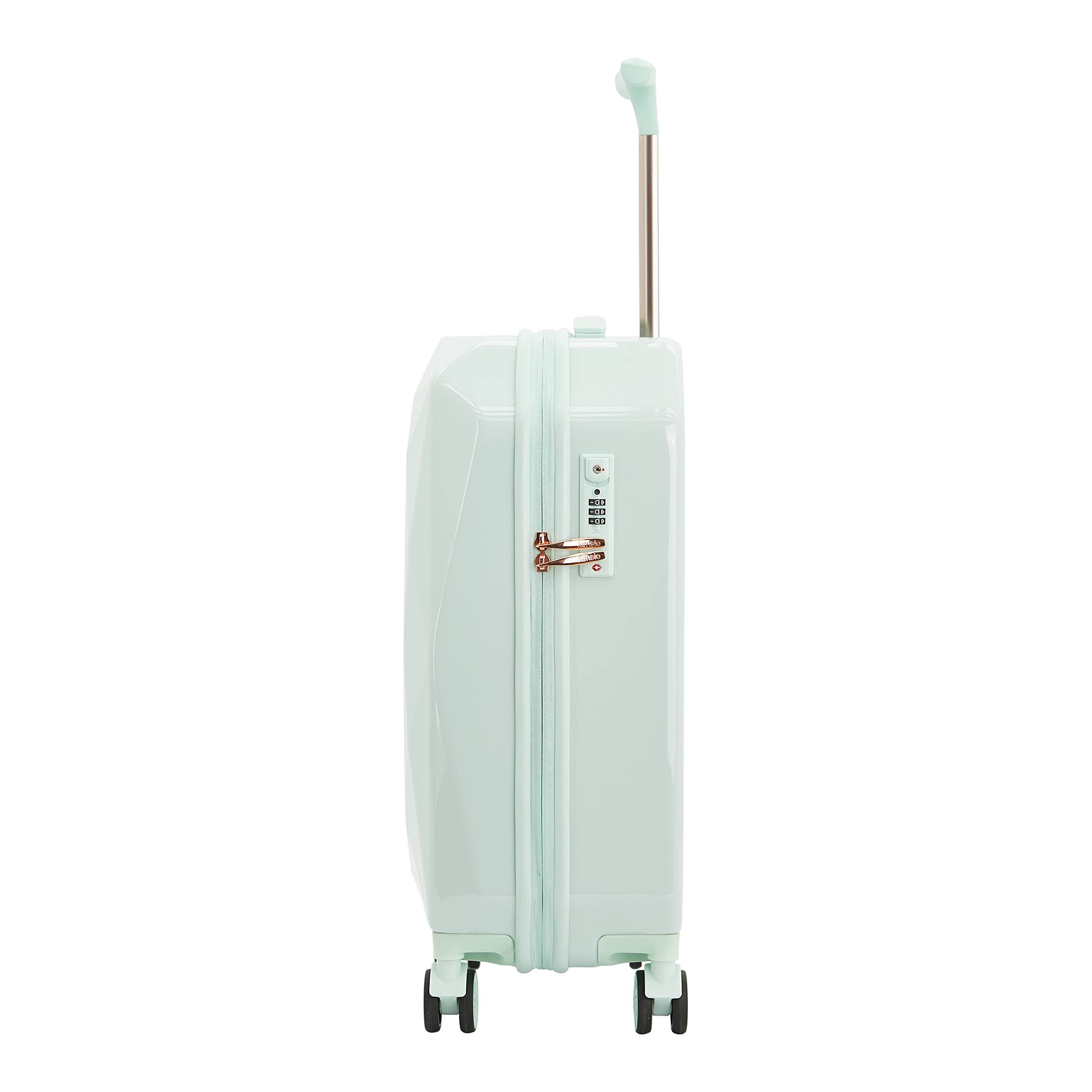 kensie Women's 3D Gemstone TSA Lock Hardside Spinner Luggage,Lightweight, Expandable, Telescoping Handles, TSA-Approved, Wheels, Mint, 28 Inches, 20 Inches