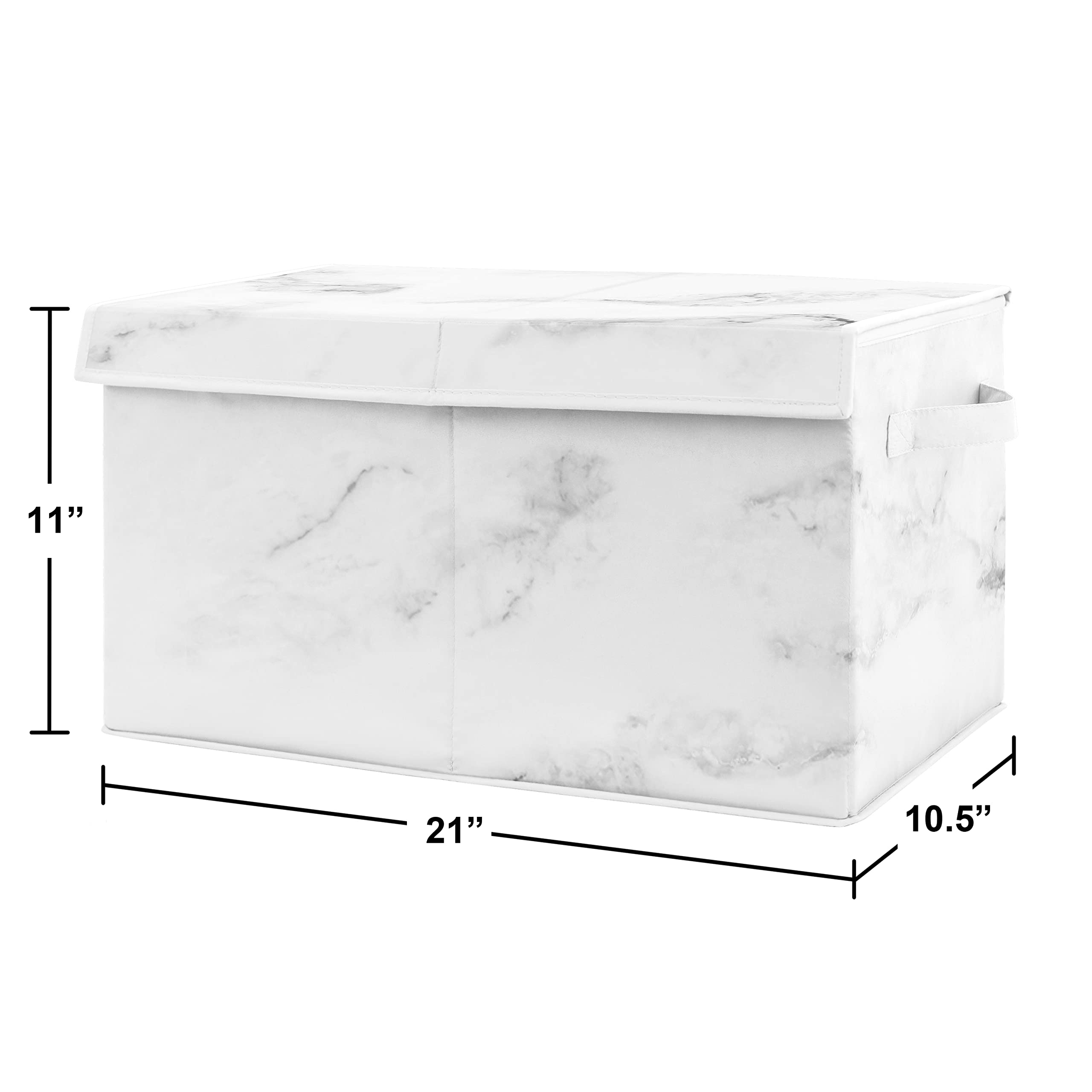 Sweet Jojo Designs Marble Boy or Girl Small Fabric Toy Bin Storage Box Chest For Baby Nursery or Kids Room - Grey, Black and White Gender Neutral Abstract Chic