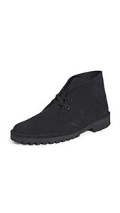 clarks desert rock men's boot 8 d(m) us black-suede