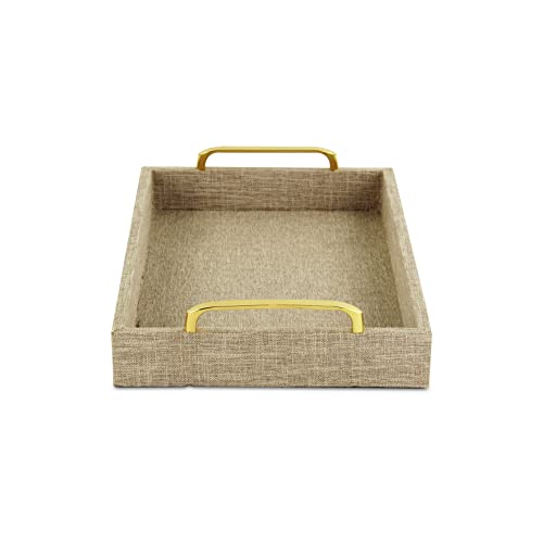 Cheung's 5730 Canter Isle Linen Tray, Beige