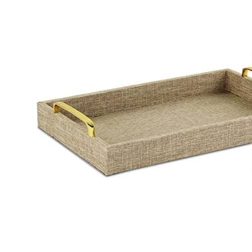 Cheung's 5730 Canter Isle Linen Tray, Beige