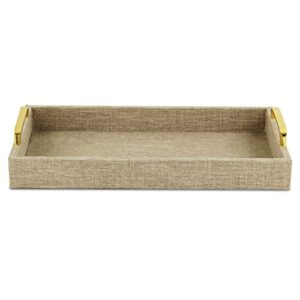 Cheung's 5730 Canter Isle Linen Tray, Beige