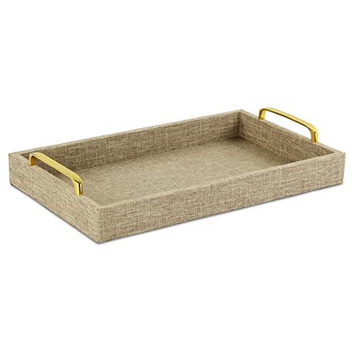 Cheung's 5730 Canter Isle Linen Tray, Beige