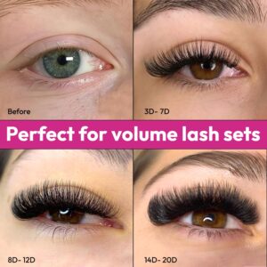 Eyesy Lash 500 Promade Fans | 5D 0.07 Size 12mm Curl D | Eyesy Eyelash Extension Premade Lashes Volume Lash Extensions Pro Made Fans Eyelash Extensions Pestanas Pelo A Pelo False Eyelashes