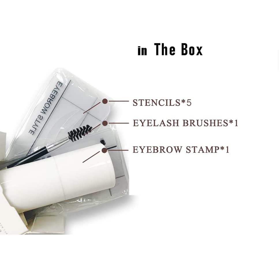 Eyebrow Stamp Stencil Kit Brow Stamp with Reusable Eyebrow Stencil Kit Eye Brow Stamping Kit Eyebrow Stamp Dark Brown