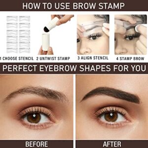 Eyebrow Stamp Stencil Kit Brow Stamp with Reusable Eyebrow Stencil Kit Eye Brow Stamping Kit Eyebrow Stamp Dark Brown