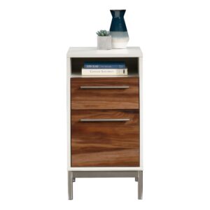 sauder vista key 19"d vertical 2-drawer file cabinet, pearl oak/blaze acacia