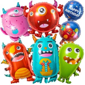 14 pieces party balloons set birthday party supplies themed party aluminum balloons for birthday party decorations favors, 6 styles