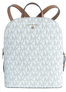 michael kors cindy vanilla mk logo large backpack